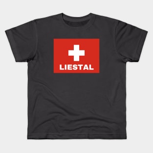 Liestal City in Swiss Flag Kids T-Shirt